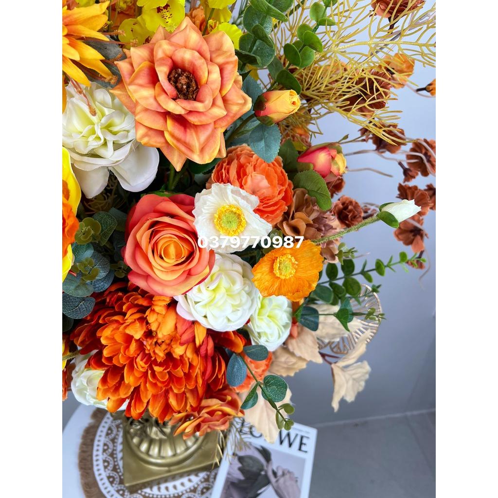 Bình hoa lụa-hoa decor đẹp