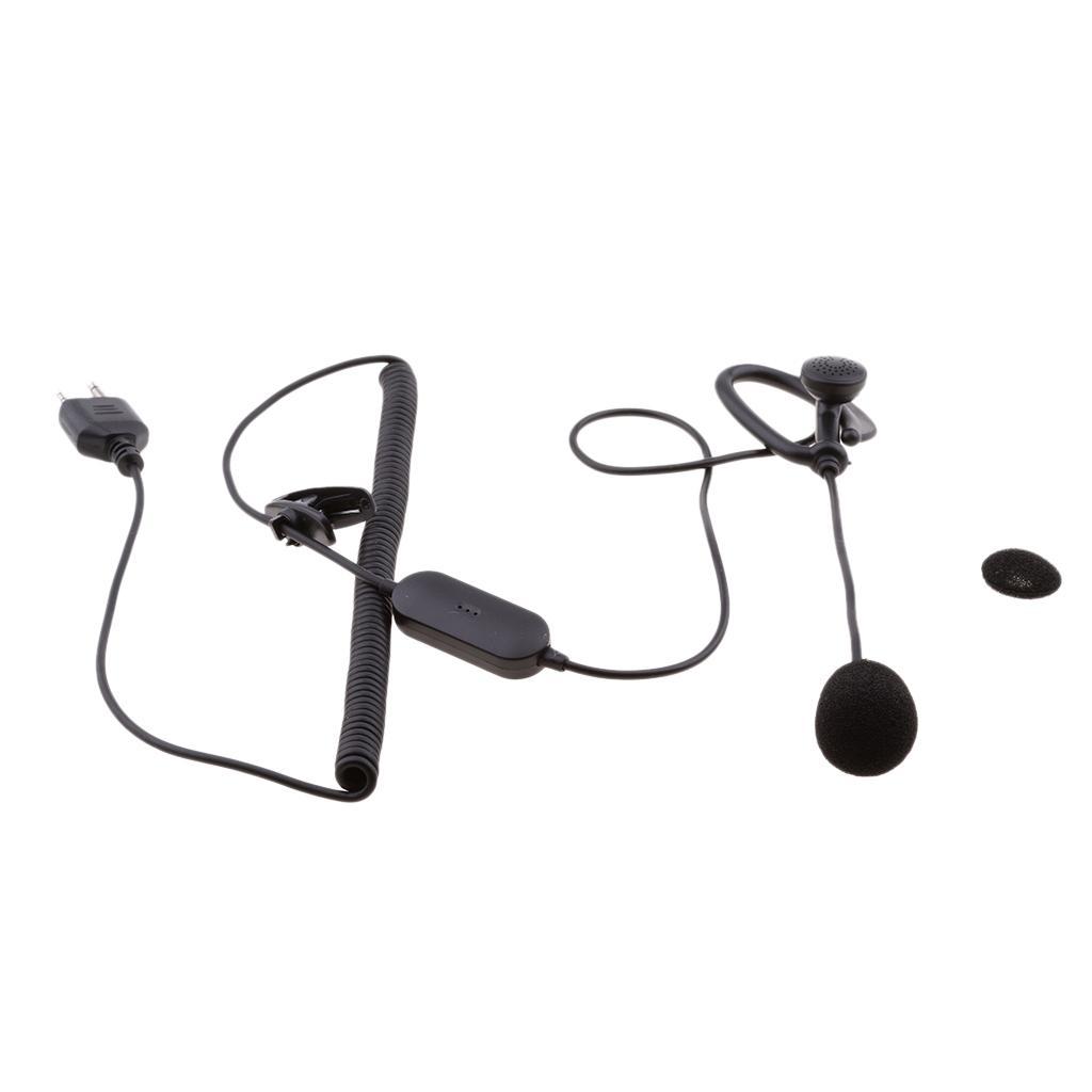 Ear-Hook Earpiece Headset PTT Walkie Talkie Microphone 2Pin For MIDLAND GXT400/450 Radio