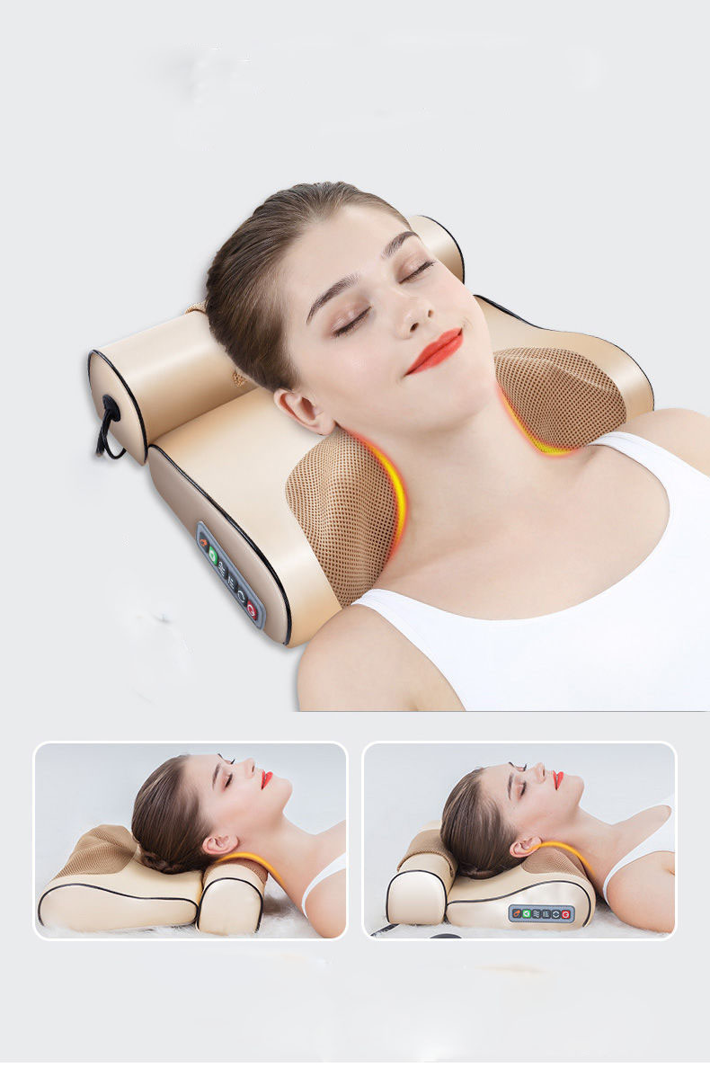 Gối massage Cổ hồng ngoại Thế hệ mới X463 Trị liệu Cổ, Vai Gáy, Cột sống lưng Chất liệu Da, Vải chống thấm nước - Hàng Chính Hãng