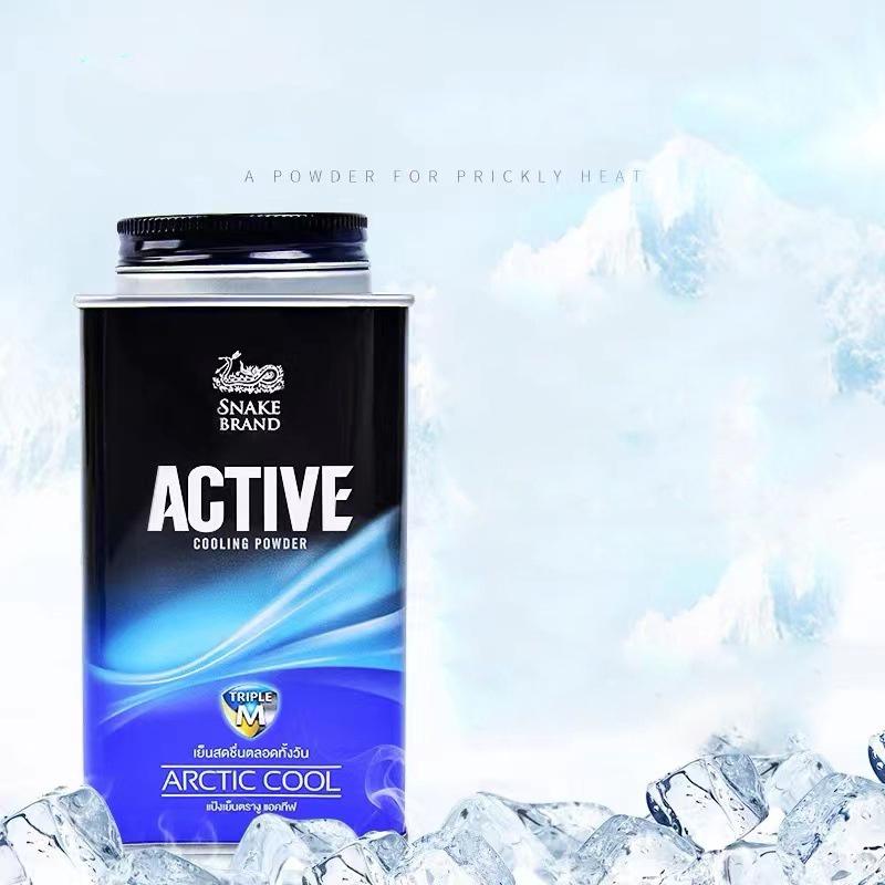 Phấn lạnh cho nam Snake Brand Active Arctic Cool Thái Lan 140g