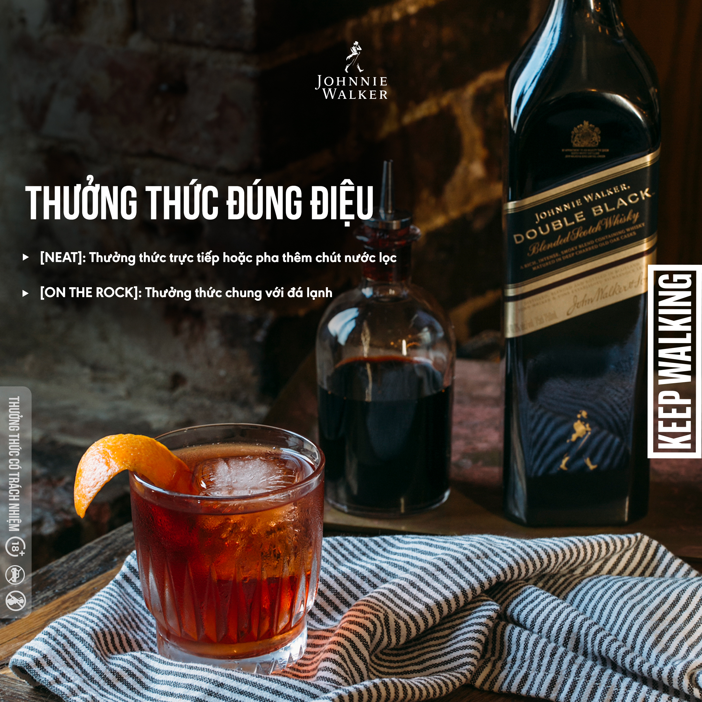 Rượu Johnnie Walker Double Black Label Blended Scotch Whisky 40% 750ml