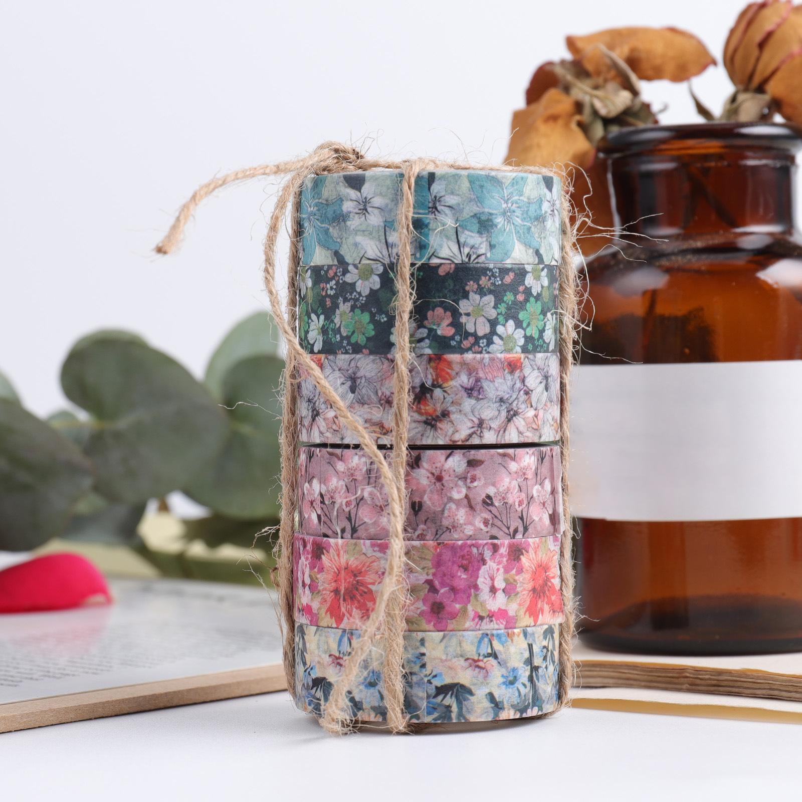 24 Rolls 2 Meters Washi Tape Kit Masking Sticker Adhesive for DIY Card Arts