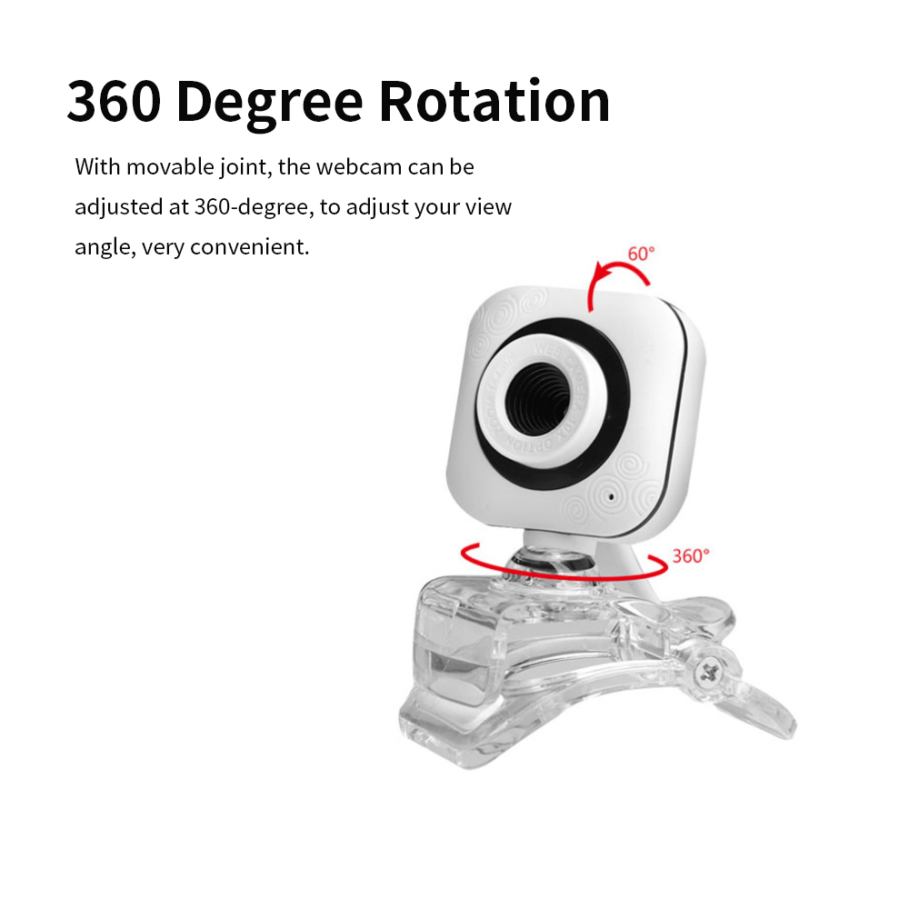 Webcam HD 480p 0,3mp 30 Khung Hình/Giây Với Micrô Tích Hợp Máy Tính Xách Tay Máy Tính Để Bàn
