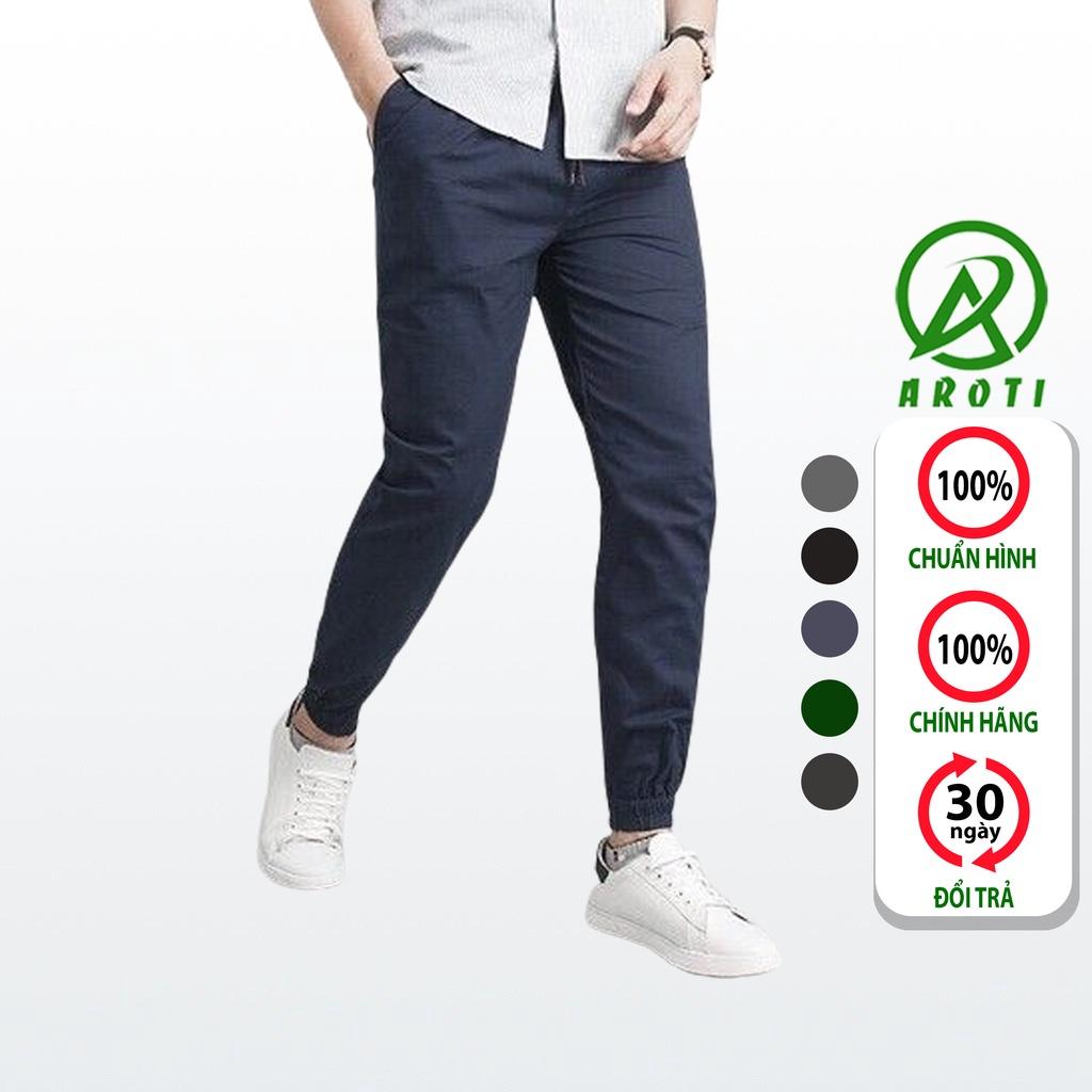 Quần Jogger Nam AROTI Form Slim Fit Chất Đũi Dày Đẹp Cao Cấp, Siêu Mát, Co Giãn Tốt Dáng Hàn Thể Thao Đủ Size QD44-XT