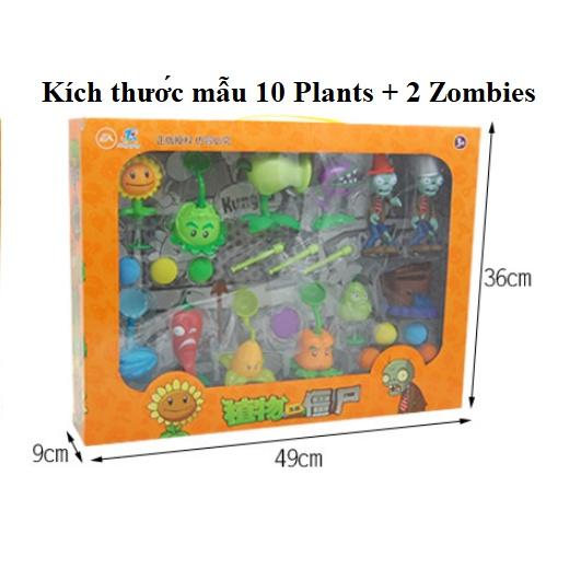 (Tặng Bản Đồ) Bộ đồ chơi Plants vs Zombies, đồ chơi trẻ em cây bắn zombie tuổi thơ cực vui