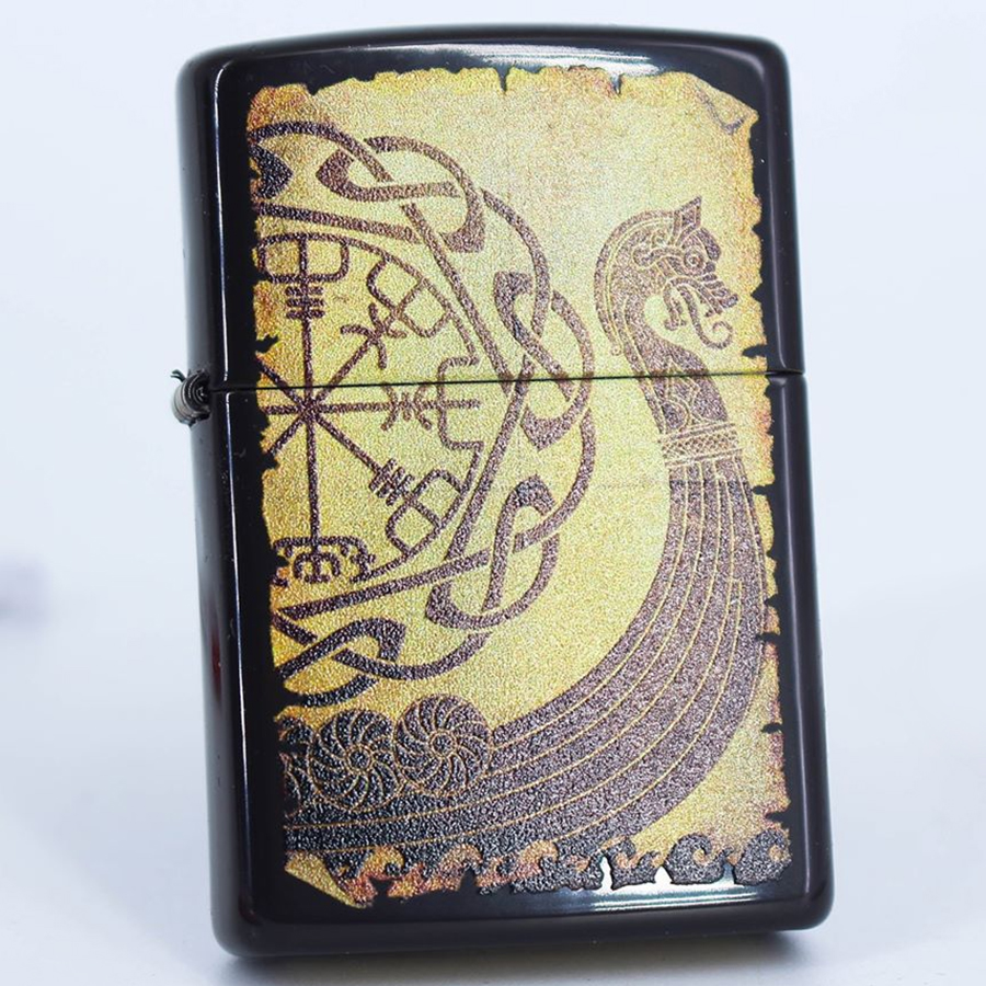 Bật Lửa Zippo 49182 – Zippo Viking Warship Design Brown