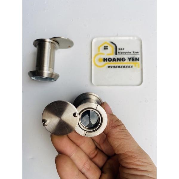 Mắt thần nhìn cửa inox 304 phi 27mm, mắt thần gắn cửa to dễ quan sát, Ống nhòm cửa view 360 độ