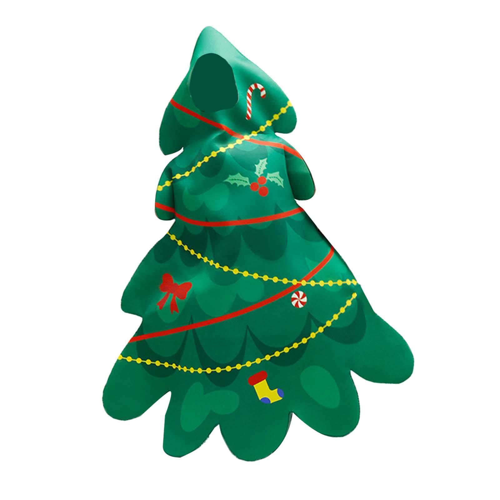 Christmas Tree Costume Funny Fancy Dress Printed Clothing, Stage Performance Costume Party Outfit for Celebration, Show, Gifts, Cosplay Festival