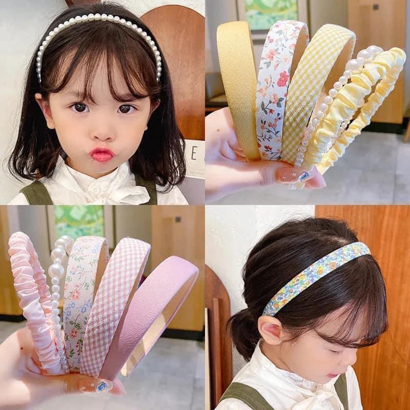 Set 5 Bờm Tóc Vải Màu Pastel Xinh Xắn Dễ Thương Cho Nữ