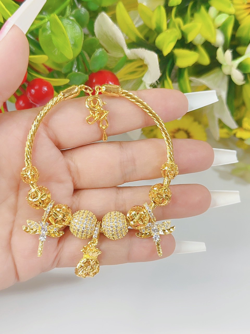 Lắc tay chamr mạ 18.k cao cấp siêu đẹp