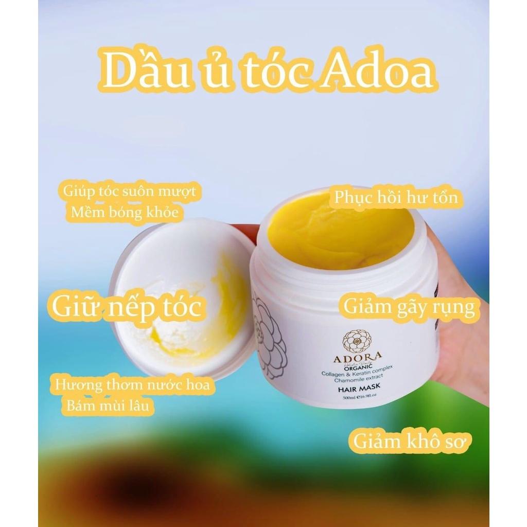 Kem Ủ Tóc Phục Hồi Siêu Mượt Collagen Adora Organic Dưỡng Tóc Chuyên Sâu