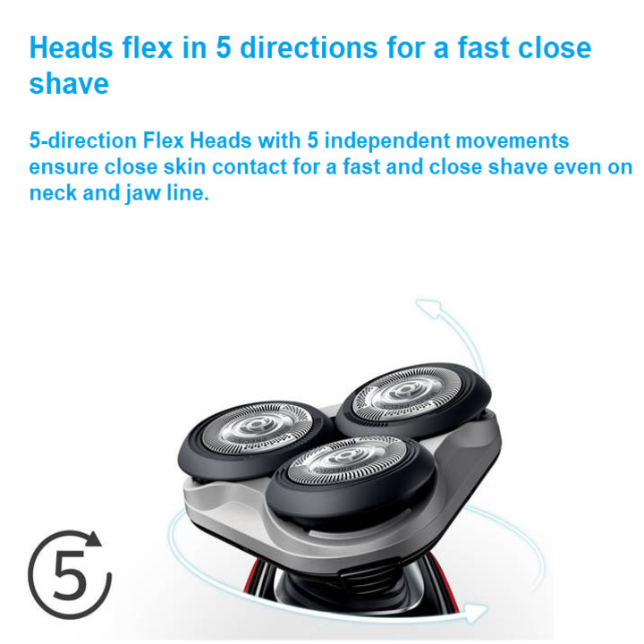Máy cạo râu khô và ướt cao cấp Philips S5390/12 tích hợp hai lưỡi cạo Super Lift & Cut Action - Hàng Nhập Khẩu
