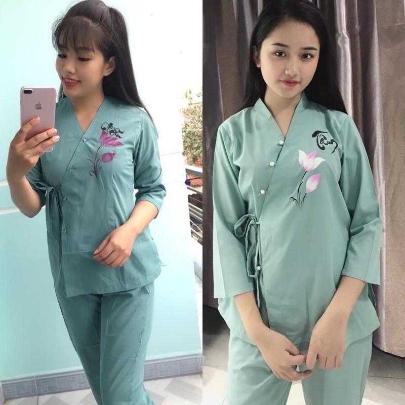 Đồ Lam Đi Chùa # Xéo Nơ Vẽ # Đồ Bộ # Quần Áo Nữ # Vải Mát