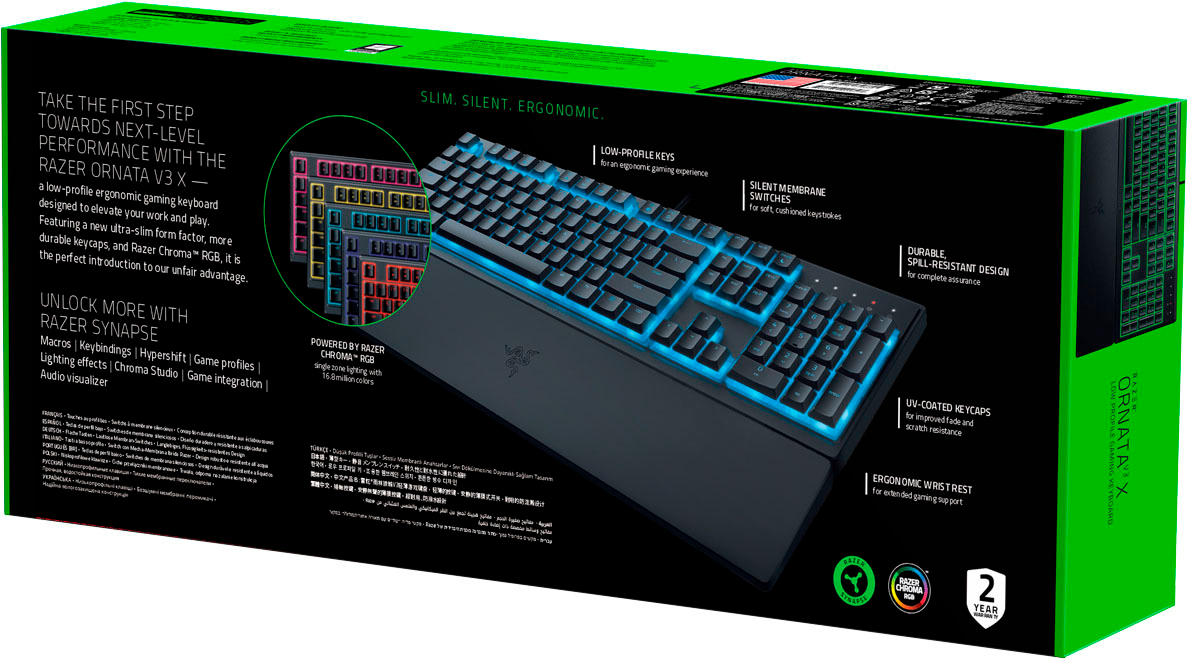 Bàn phím Razer Ornata V3 X Low profile [Mới, hàng chính hãng]