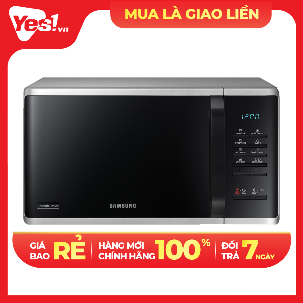 Lò vi sóng Samsung MS23K3513AS/SV-N 23 lít - Hàng chính hãng - Chỉ giao HCM