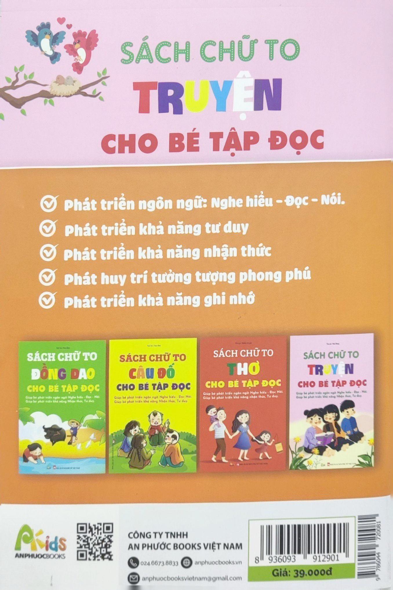 Sách Chữ To Truyện Cho Bé Tập Đọc