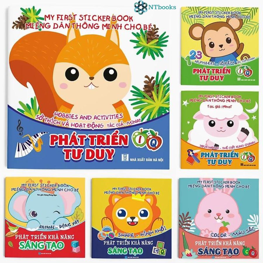 Sách Miếng dán Thông minh cho bé (Phát triển EQ - IQ) - My First Sticker Book - Trọn bộ 6 cuốn