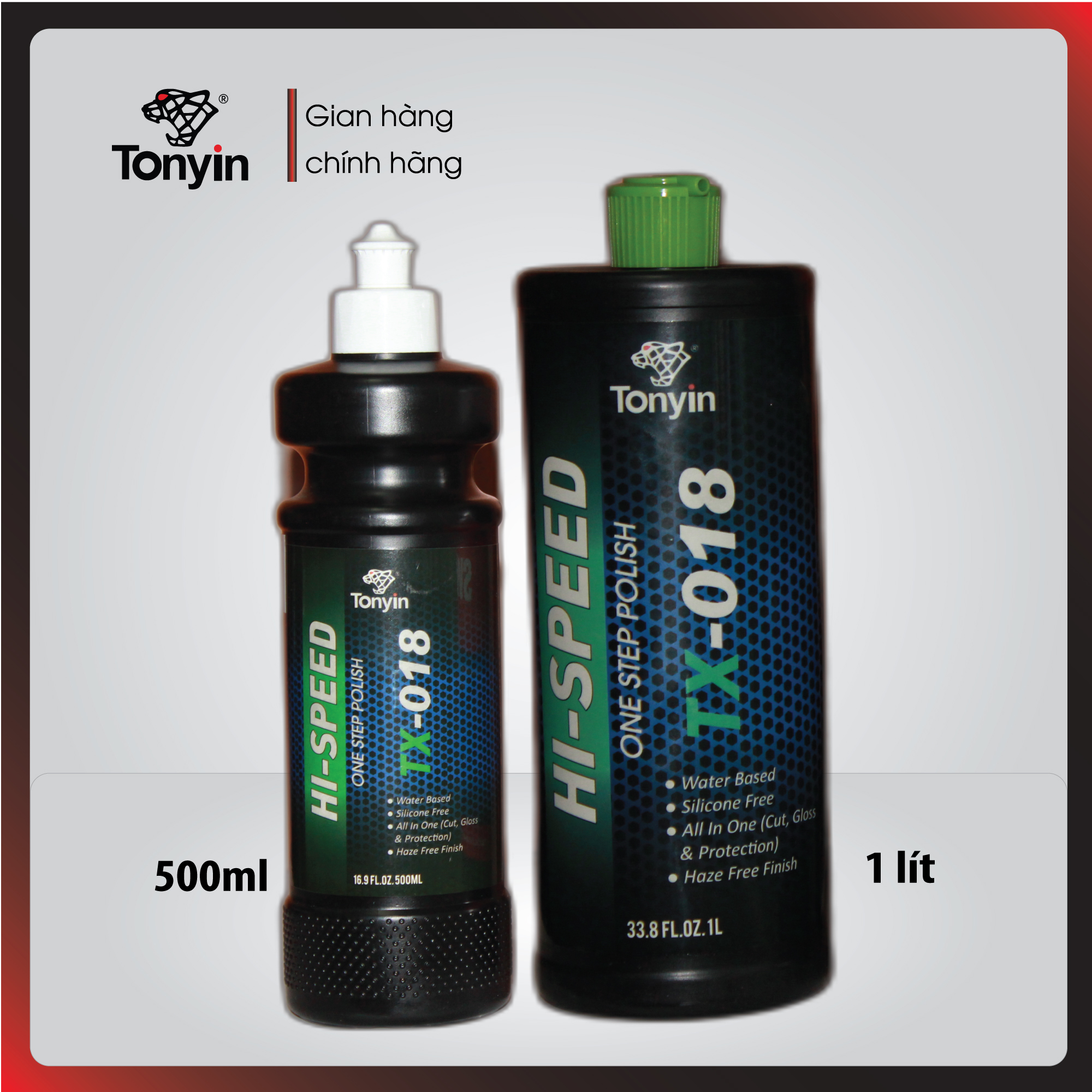 Paste đánh bóng HI-SPEED ONE STEP POLISH 3 trong 1 Tonyin 500ml/1L đánh bóng được cho cả bằng tay và bằng máy