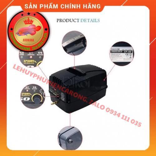 Máy Sủi Tích Điện Hồ Cá Hailea CP60 - Kèm Phụ Kiện 10 Mét Dây 5Li + 10 Cục Sủi Oxy