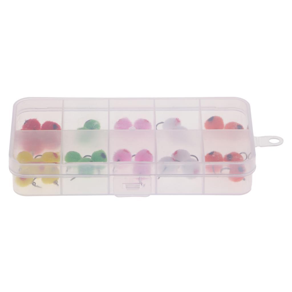 36pcs Salmon Egg Flies, Fly Fishing Flies for Steelhead/Trout/Salmon