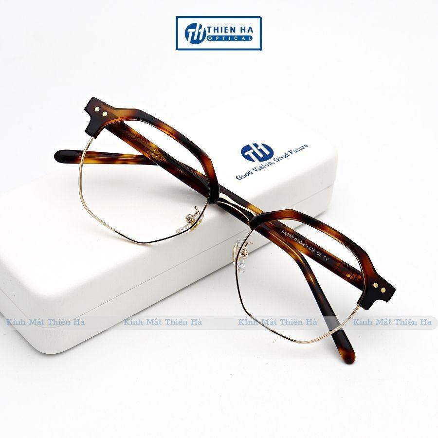 Gọng kính nam nữ đa giác THIÊN HÀ OPTICAL chất liệu nhựa cao cấp càng lõi thép chắc chắn dáng dễ đeo nhiều màu A2153