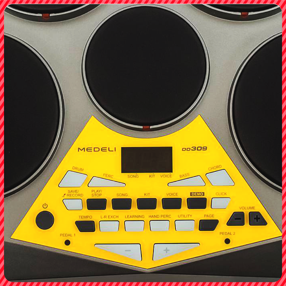 Bộ trống điện tử cao cấp/ Portable Drums/ Electronic Drum Kits/ Compact Digital Drums - Table Drums - Medeli DD309 - 7 pads - Hàng chính hãng