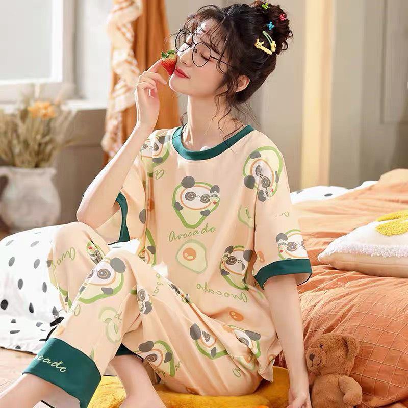 Đồ bộ nữ mặc nhà thời trang mới nhất - Chất liệu Cotton cao cấp - ( Quần Dài Tay Ngắn - TNQD - 05