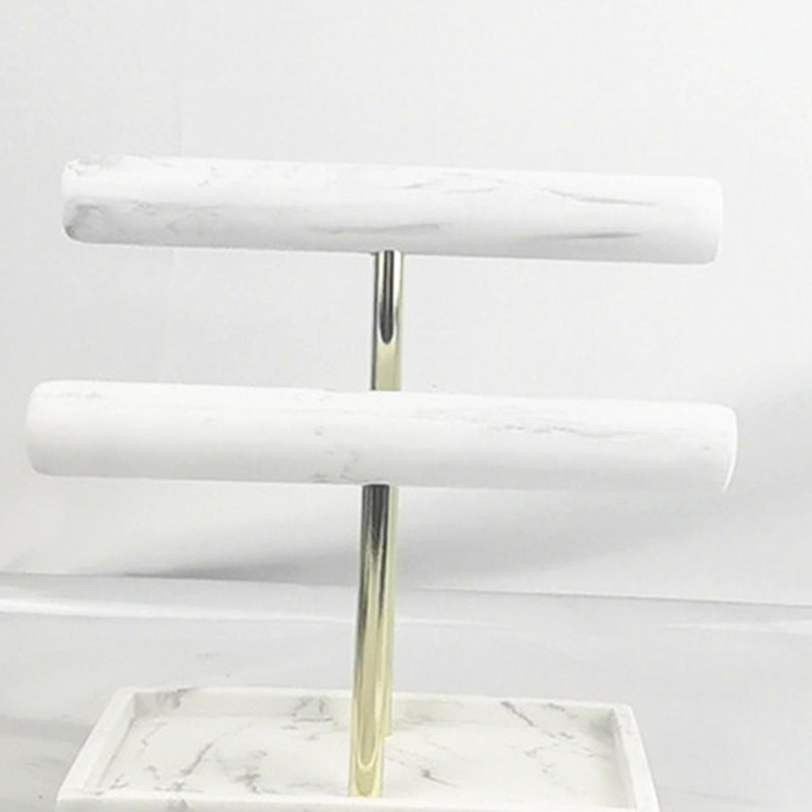 2 Tier Jewelry Bracelet Watch Rack Tabletop Jewelry Organizer Shelf Showcase