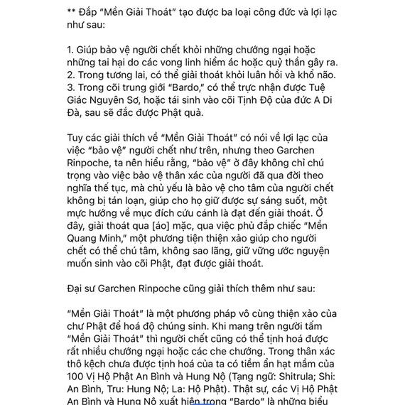 Mền Quang Minh cao cấp - mền /áo giải thoát