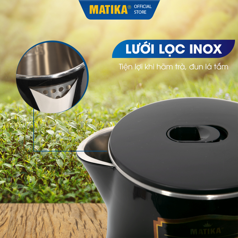 Ấm Siêu Tốc MATIKA 2.3L Đen MTK-29 - Hàng chính hãng