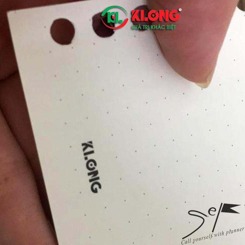 Ruột sổ còng giấy refill Dot Grid A4 100 tờ; MS: 557, chính hãng Klong binder 6 lỗ 120GSM