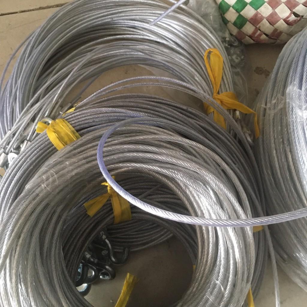 Cáp bọc nhựa cuộn 100 mét - Size 8 ly, 10 ly cáp thép giá sỉ