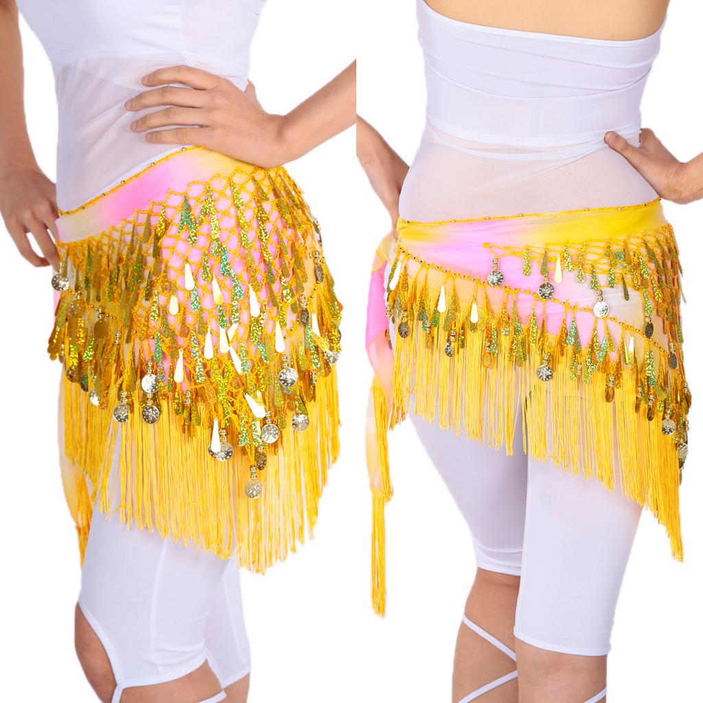 Belly Dance Tua Triangle Shawl Belt Chain Trang Phục Hip Khăn Sequin