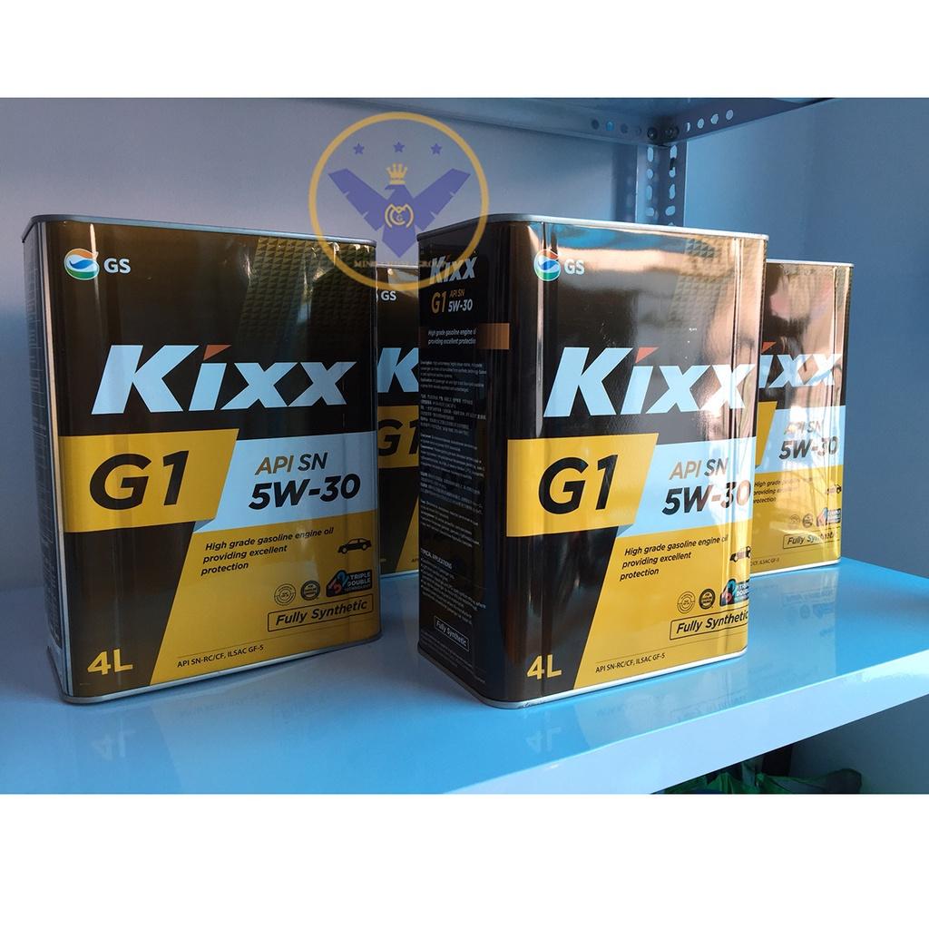 Dầu nhớt ô tô tổng hợp Kixx G1 API SP 10W-40 Hàn Quốc can 4L +  Súc nhớt Liqui Moly 500ML
