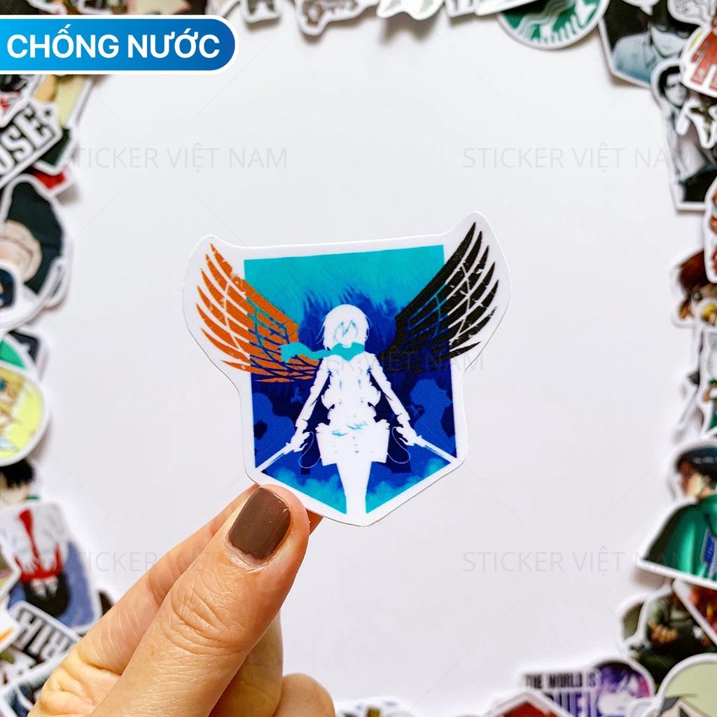 Sticker ATTACK on TITAN - Dán Trang Trí - Chất Liệu PVC Cán Màng Chất Lượng Cao Chống Nước, Chống Nắng, Không Bong Tróc Phai Màu - Kích thước 4-8cm