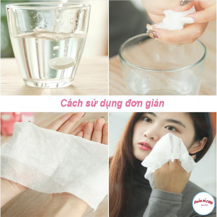 Túi 100 Khăn Giấy Nén Dạng Viên Kẹo Cao Cấp 00794