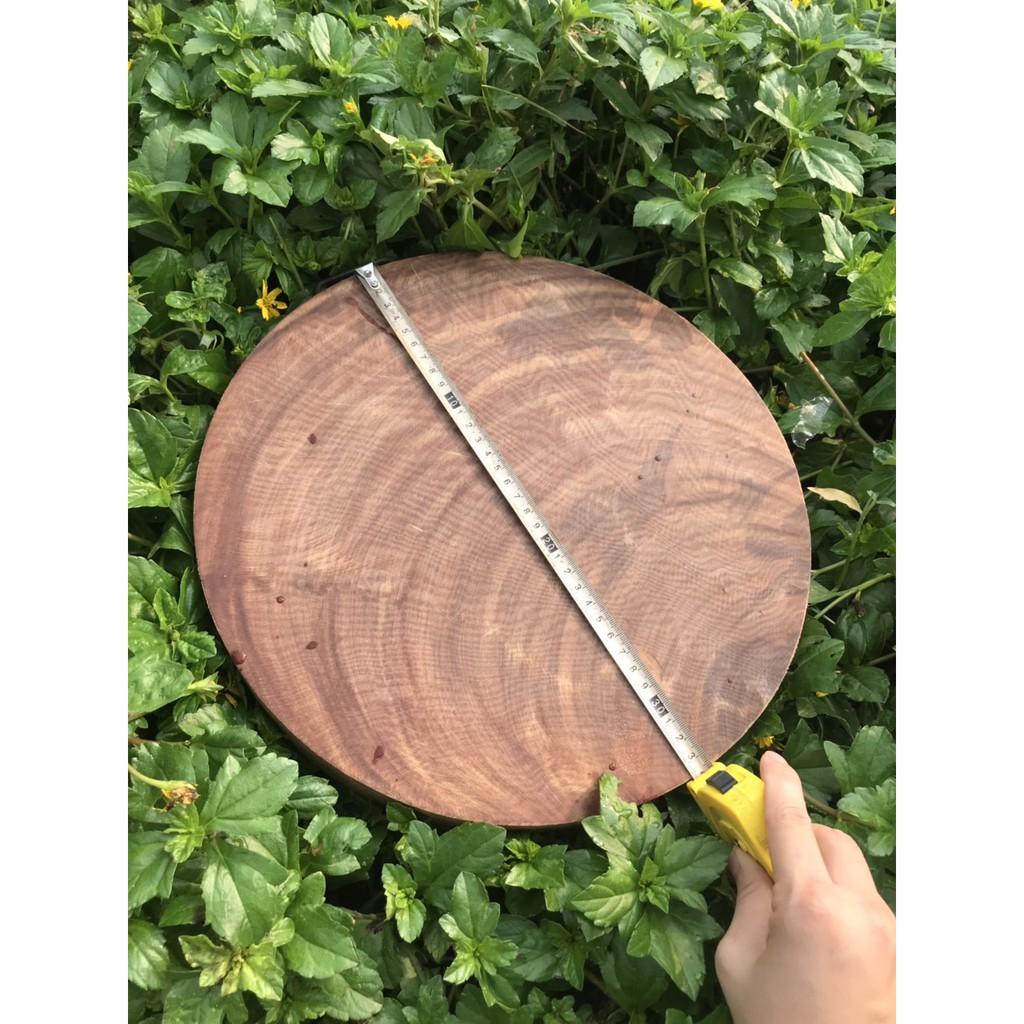 Combo 2 thớt gỗ nghiến cao cấp TOGONI 34cm không tâm và thớt hình chữ nhật 23*27*2cm