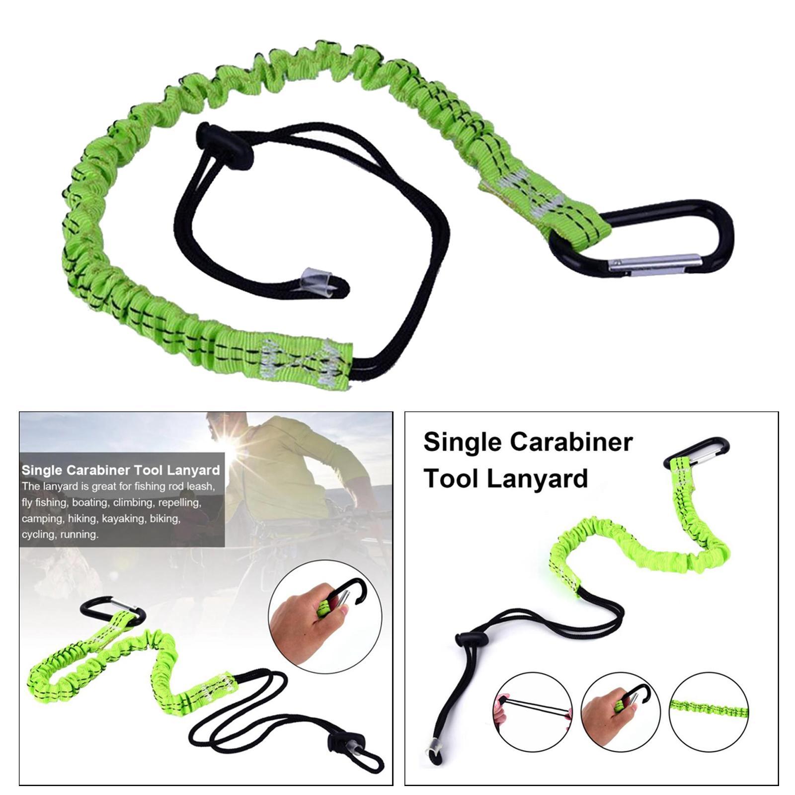 2-3pack Single Carabiner Lanyard Safety Emergency Rope for Outdoor Hiking