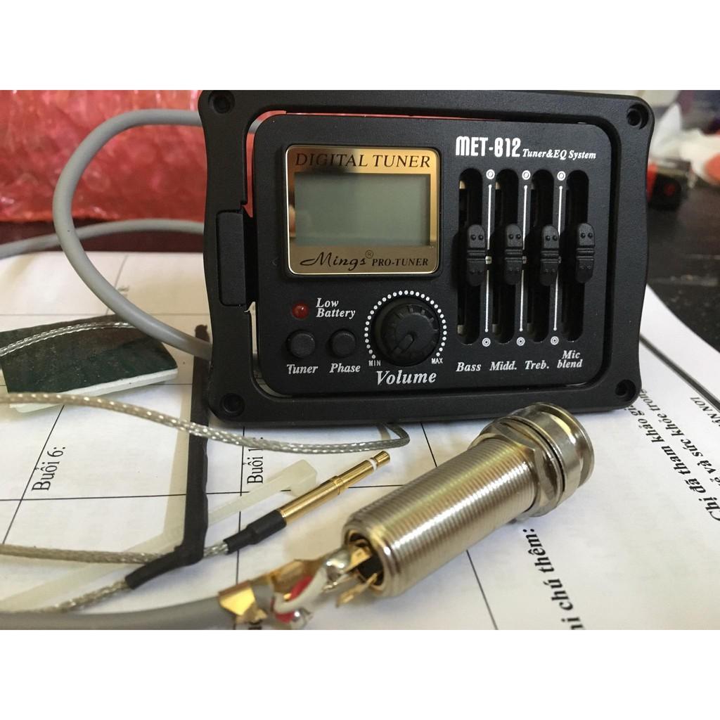 BỘ KHUYẾCH ĐẠI ÂM THANH EQ GUITAR MET B12 - tặng dây 3 mét - tích hợp tuner - gắn thùng đàn