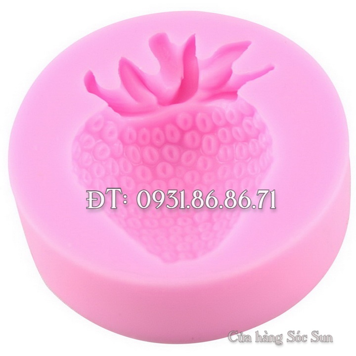 Khuôn silicon trái dâu tây - Mã số 1112