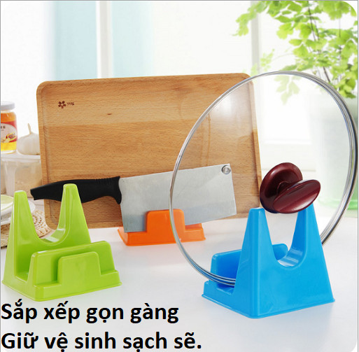 Khay gác Nắp Nồi tiện dụng, Gác vung nồi Dao Thớt, Muỗng. Kệ gác Dao thớt nắp nồi khi nấu ăn GD308-GacNapNoi