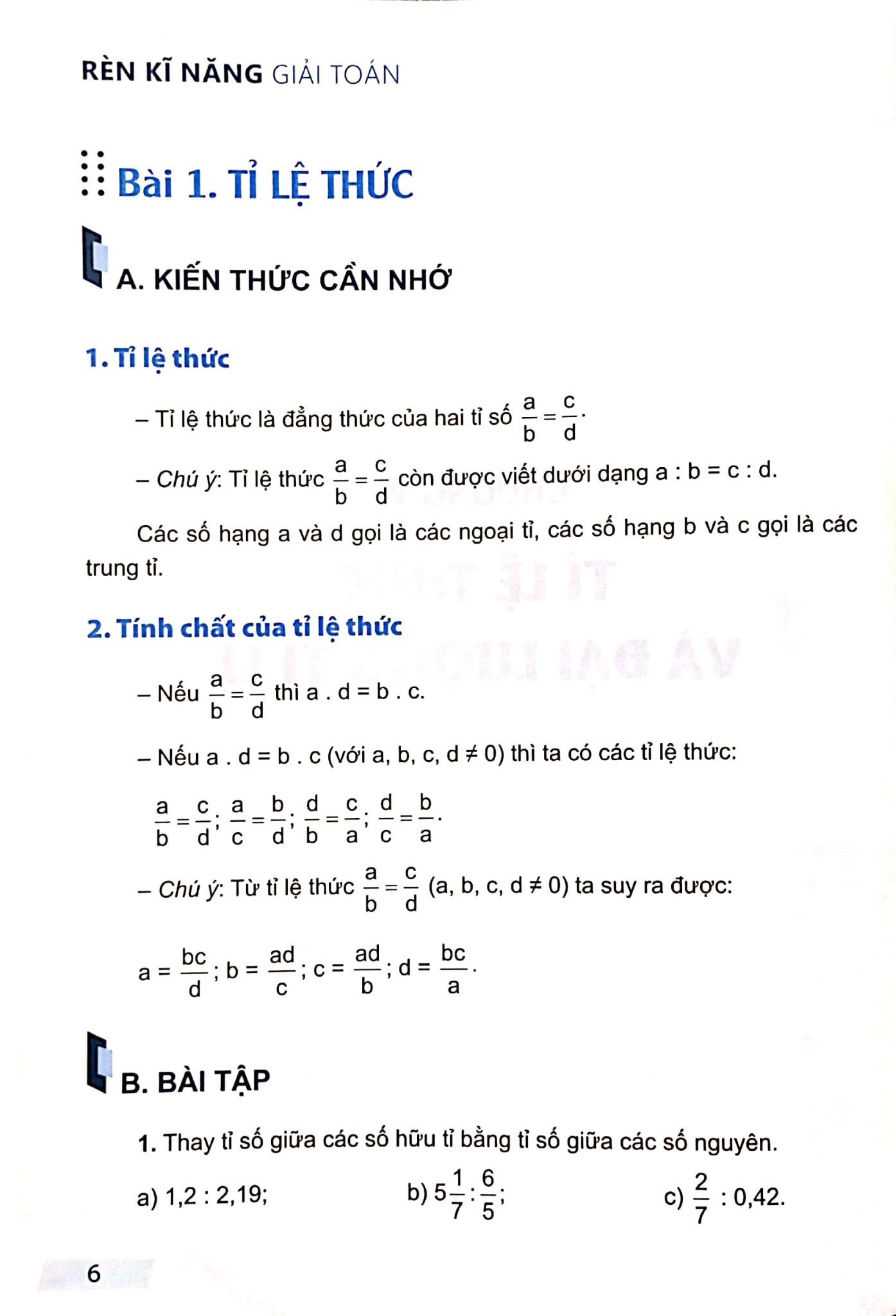 Rèn Kĩ Năng Giải Toán Lớp 7 - Tập 2