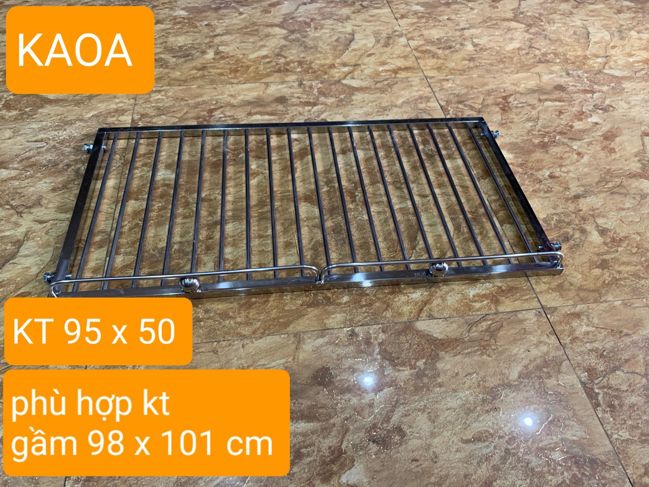 GIÁ GẦM BẾP , KỆ ĐỂ ĐỒ NHÀ BẾP INOX 304 . kt 95 x 50 cm