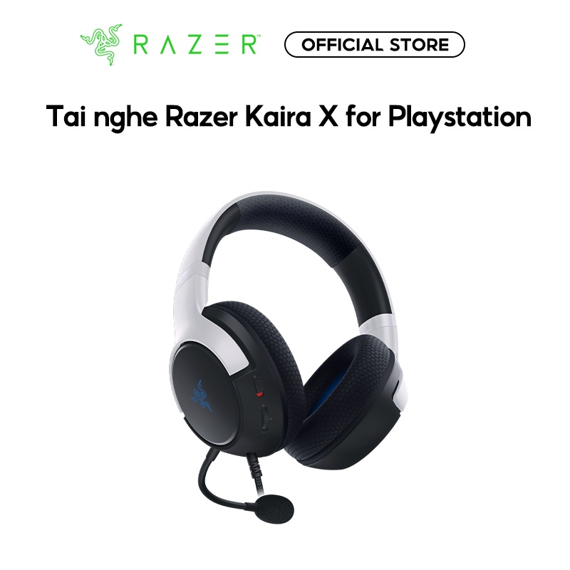 Tai nghe Razer Kaira X for Playstation-Wired Gaming Headset for PS5-Trắng(White)_RZ04-03970200-R3M1-HÀNG CHÍNH HÃNG