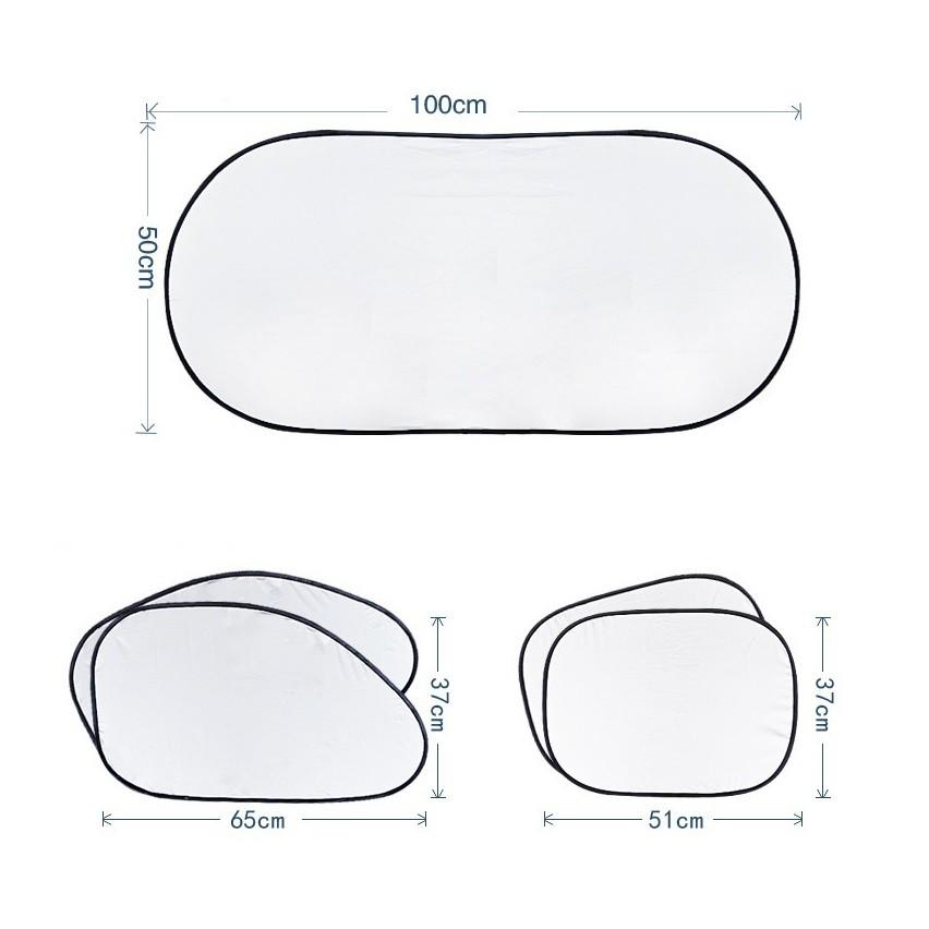 Rèm chắn nắng cho Ô tô Bộ 6 tấm chắn nắng cho cửa sổ xe hơi tráng bạc phản quang tia UV siêu bền