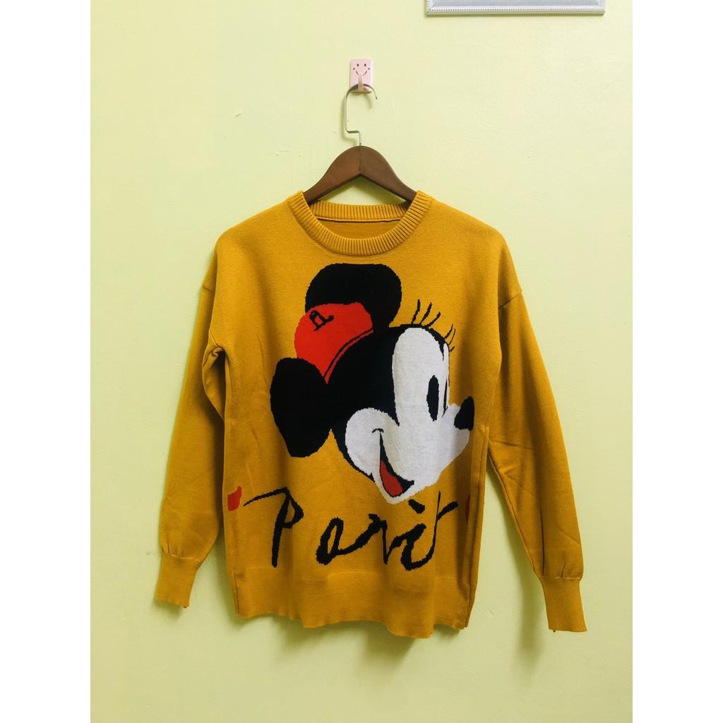 Aó len mickey big size 2 màu đỏ &amp;vàng bigsize nữ 60-90kg (hình thật