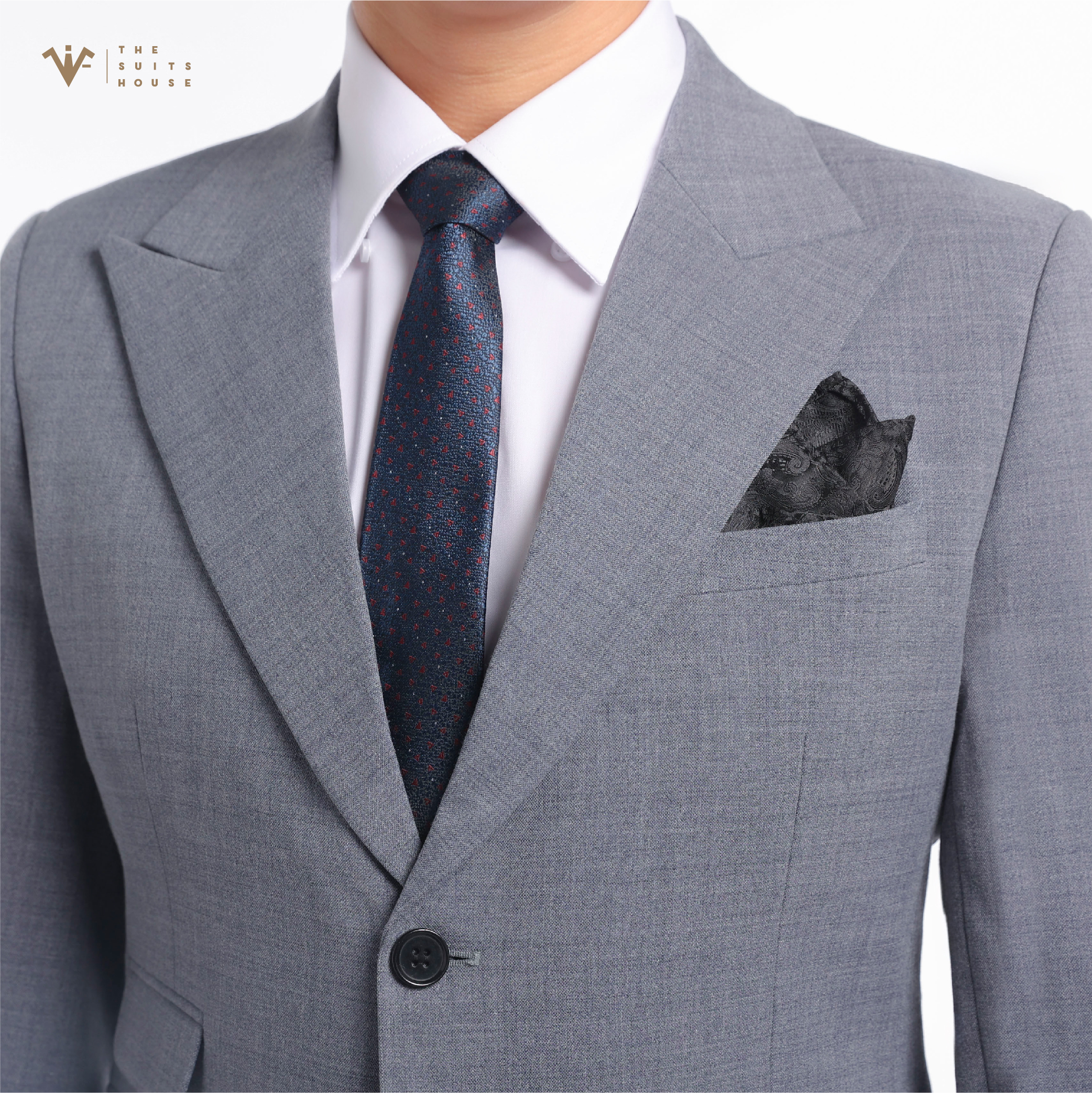 [CLASSY 2] SUIT NGUYÊN BỘ MÀU XÁM XANH CARO ẨN, CHẤT LIỆU WOOL 2 KHUY 3 TÚI, VẢI NOBILITY