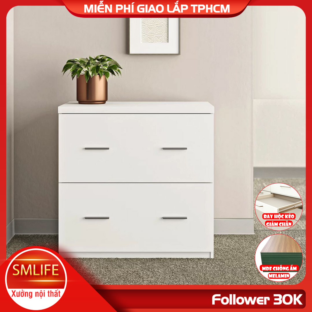 Tủ tài liệu gỗ văn phòng chất lượng cao SMLIFE Fanel