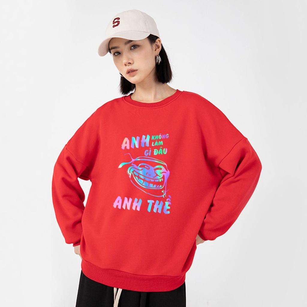 Áo sweater chữ Anh Thề phản quang unisex nam nữ phong cách hàn quốc form rộng – ST198- babitrendy