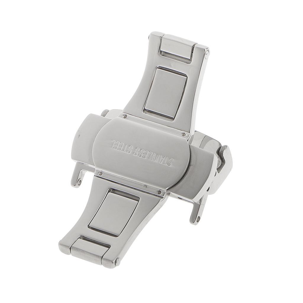 Stainless Steel Butterfly Clasp Watch Buckle Belt Band Strap Clasp 22mm
